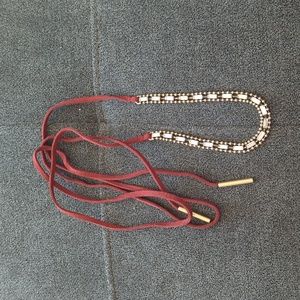 Jen Atkin/ Chloe and Isabel Suede Crystal Wrap Necklace Headband Suede